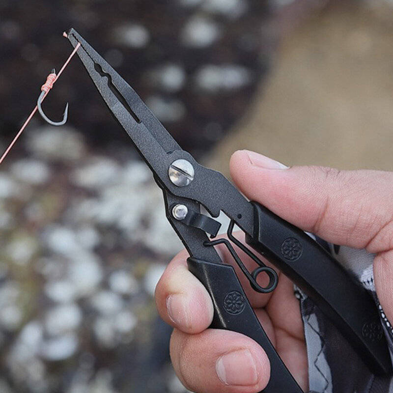 Black - TUNALA Fishing Line Cutter Pliers Stainless Steel Multifunctional Fishing Line Clamp Tools f