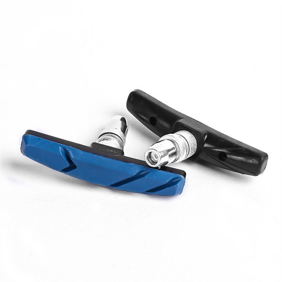 Blue - 1 Pair Rubber Brake Pads Safety Grippy 2 Colour MTB Road Bike Parts for Cycling