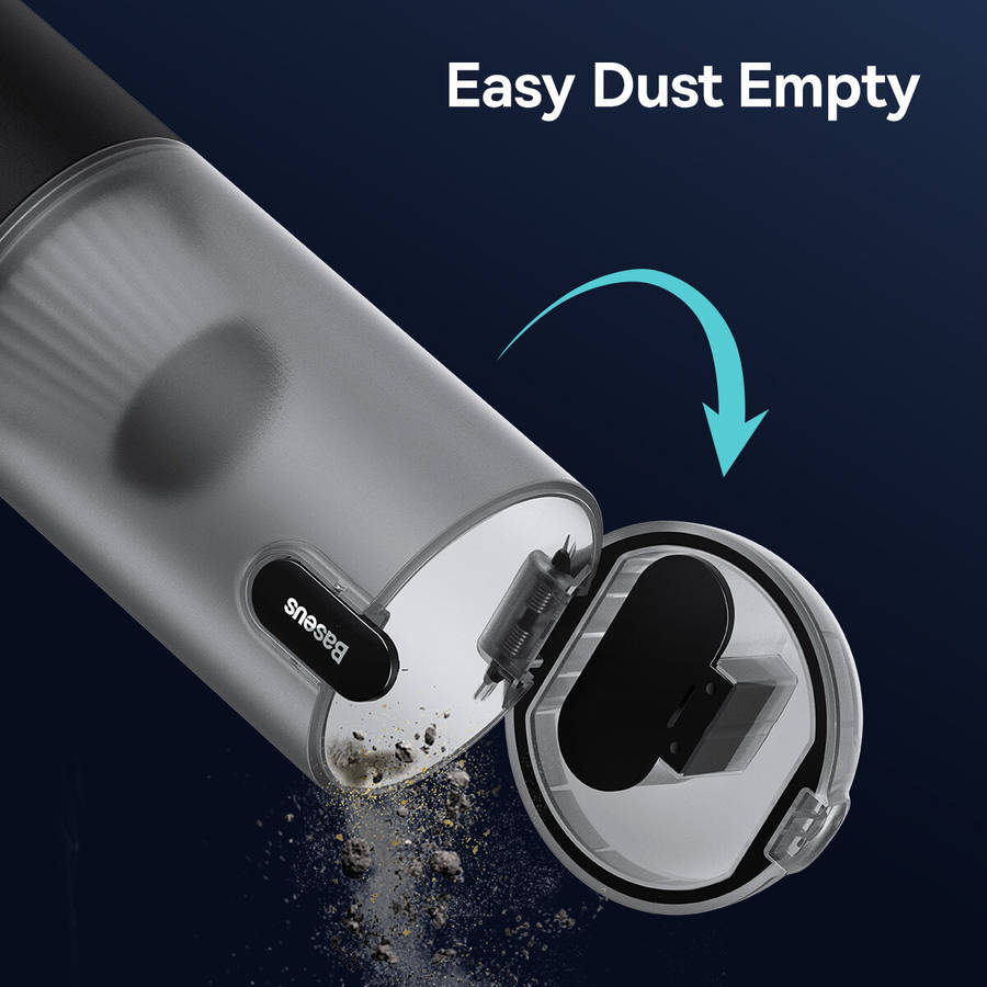 Black - Baseus 4 in1 12000Pa Car Vacuum Cleaner Air Pump Cordless Vacuum Cleaner Mini Portable Vacuu