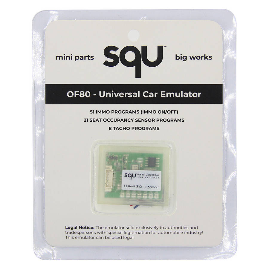 Universal SQU OF80 Car Emulator Support IMMO/Seat Accupancy Sensor/Tacho Programs