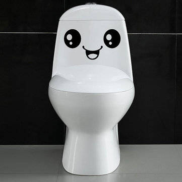 Cute Smiling Face Stickers Bathroom Waterproof Toilet Stickers Closestool Stickers