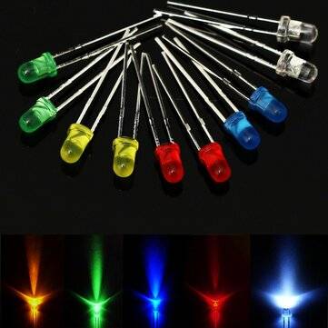 Geekcreit 375pcs 3MM 5MM LED Light Emitting Diode Beads Resistance Lights Kits Bulb Lamp