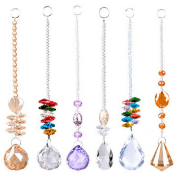 Crystal Lighting Ball Octagonal Ball Pendant Colored Beads DIY Crystal Pendant Pend... (TYPE: TYPE5)