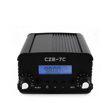 CZERF CZE-7C 1W/7W Wireless PLL Stereo FM Transmitter with Outdoor GP1 Antenna Kits (TYPE: A)