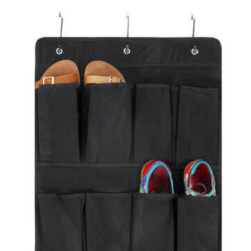 24 Plaid Over Door Hanging Bag Box Shoe Rack Hanger Storage Tidy Organizer Bag