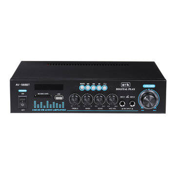 1000W HIFI Power Amplifiers Stereo Audio Bluetooth Amplifier Car Home Theater Soun... (PLUG: EUPLUG)