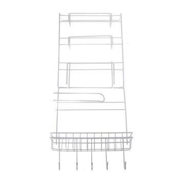 Over Door Freezer Storage Rack Kitchen Pantry Spice Organizers Shelf Space Saver Baskets