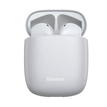 Baseus W04 TWS Wireless bluetooth Earphone HiFi Sports Earbuds Smart Touch Headset... (COLOR: WHITE)