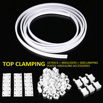 6M Flexible Ceiling Curtain Track Bendable Window Rod Rail Straight Curve Shower (TYPE: 1)