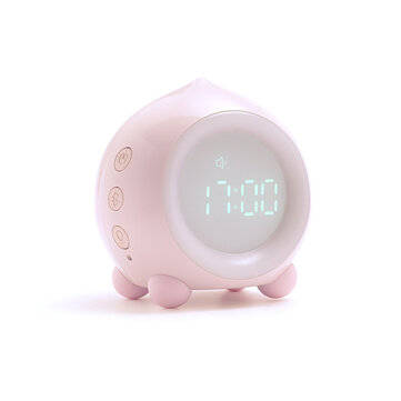 Mini LED Digital Voice Control Creative Alarm Clock Smart Spe... (TYPE: BLUETOOTHTYPE | COLOR: PINK)