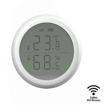 Bakeey Tuya Zigbee WIFI Wireless Smart Temperature and Humidity Sensor  LCD Screen Use With Gateway