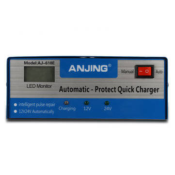 Car Battery Charger Full Automatic Intelligent 200AH Pulse Repair 250V 12/24V