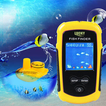 LUCKY Fish Finder 120 Meters Wireless Portable Sonar Sensor Deeper Color Lcd Display FFCW1108-1 Fish
