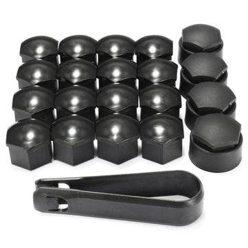 17mm Wheel Bolt Nut Locking Caps Covers Removal Tool Key Grey Black for Audi (COLOR.: BLACK)
