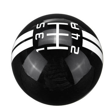 5-Speed Resin Gear Shift Knob For Ford Mustang Universal (COLOR.: BLACK&WHITE)