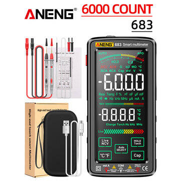 Aneng 683 Smart LCD Multimeter High-end Touch 6000 Counts - Rechargeable