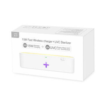 Bakeey UV UVC Sterilization Box 15W Wireless Charging 2 IN 1 Portable Sterilization Lamp