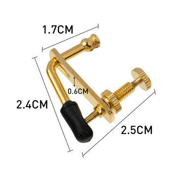 NAOMI 4 pcs Golden Violin Fine Tuners String Adjusters 3/4 4/4 Violin Alloy Tuners Spinner Fiddler S