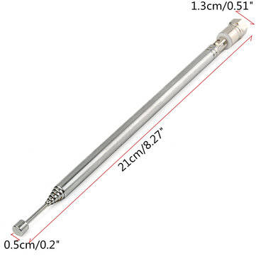 7 Section F Type Replacement Antenna Connector Telescopic Aerial TV AM FM Radio