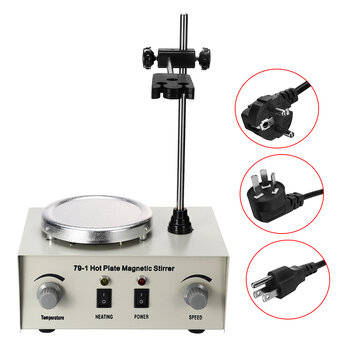 79-1 1000ML Hot Plate Magnetic Stirrer Lab Heating Mixer Temperature Speed Adjustable (PLUG: EUPLUG)