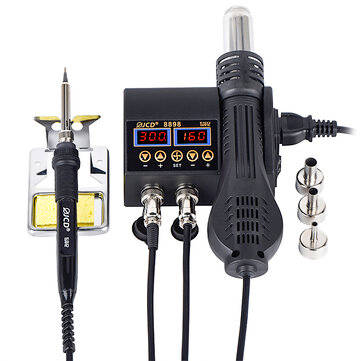 JCD 8898 2 in 1 750W Soldering Station Hot Air Heater LCD Digital Display Sold... (PLUG: 110VUSPLUG)