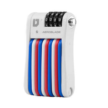 ULAC X5 4-Digit Resettable Combination Lock Folding Bike Lock Security Password Lo... (COLOR: WHITE)