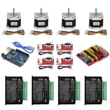 TWO TREES UNO CNC Kit with Controller + Shield + Nema 23 Stepper Motors +... (SHAFT DIAMETER: 8MM)