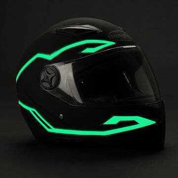 Rechargeable Motorcycle Helmet LED Light USB Power Signal Flashing Strip Luminous ... (COLOR: GREEN)