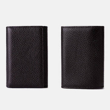 Men Genuine Leather Organ Shape Multi-card Slots License Case Card Holder Wallet (COLOR: COFFEE)