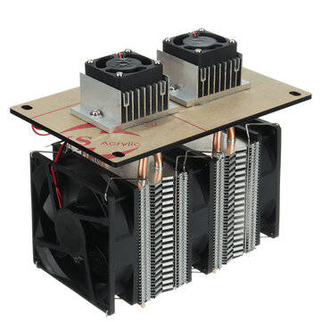 Dual-core Semiconductor Refrigeration Peltier Air Cooling System DIY Kit 144W 12V