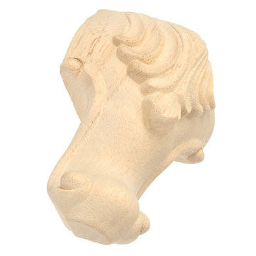 4Pcs Engraved Anti-damp Solid Wood Sofa Legs Wardrobe Cabinet Furniture Bracket Feet European Style