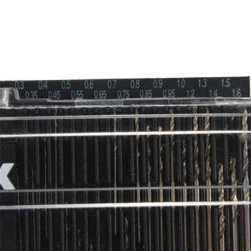 20pcs 0.3-1.6mm Micro HSS Twist Drill Bits Set Straight Shank