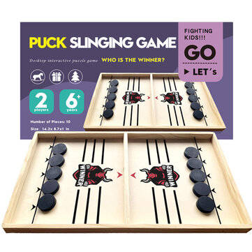 Table Hockey Game Win Board Family Parent-child Interactive Toy Fast Sling Puck Board G... (SIZE: S)