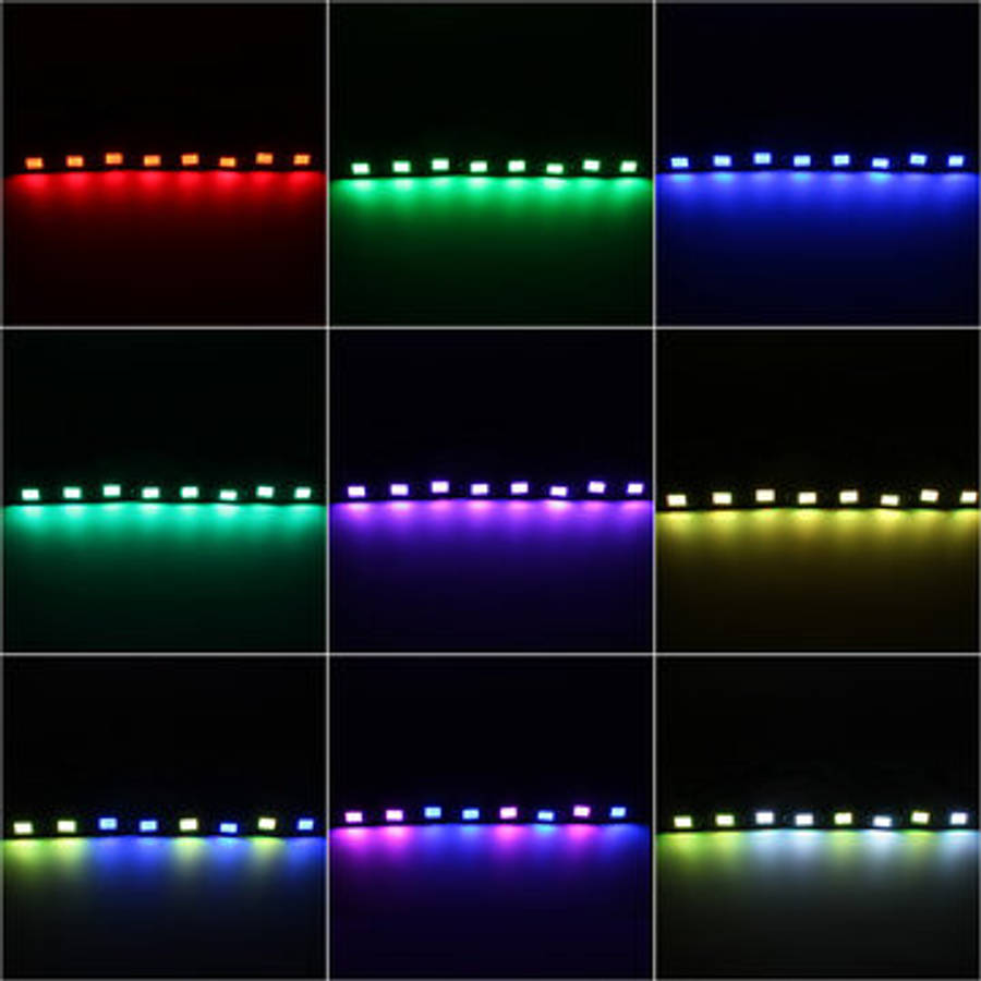 8pcs RGB LED ROCK Light Under Glow Voice Controller Muti-Channel Off-road Car