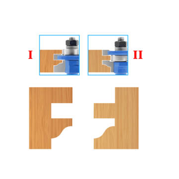 Drillpro 3Pcs 1/2 Inch Shank  Style and Rail Assemble Ogee Rasied Panel Router Bit Tennon Tongue and