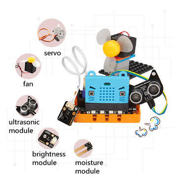Kittenbot Micro:bit Kittenblock Makecode Graphic Program DIY Educational Robot Kit Compatible With L