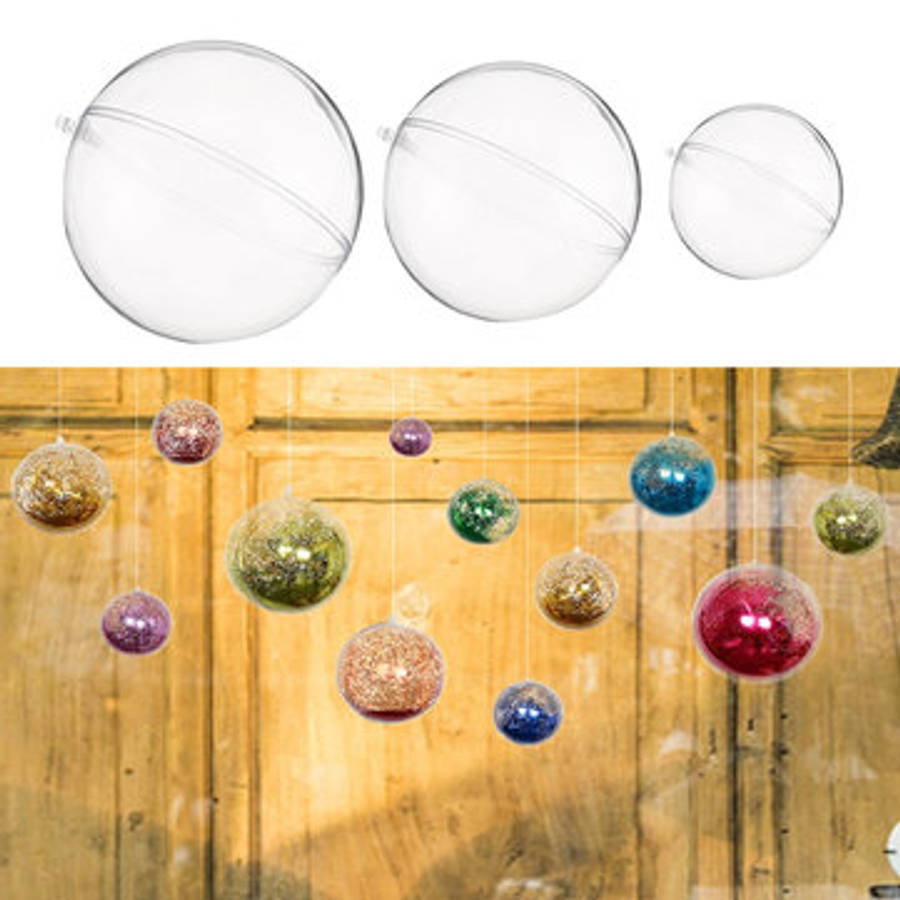 10Pcs 50/70/100/120mm Christmas Magic Ball Clear Transparent Tree Balls Bauble ... (DIAMETER: 120MM)