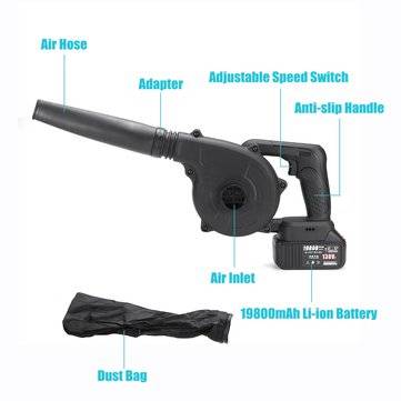110V 2 In 1 Cordless Electric Blower Multifunctional for Home Car Cleaning