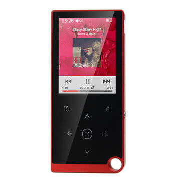 8GB 2.4 inch bluetooth MP3 Player 100 hours Music Time Recording FM Radio Video Player (COLOR.: RED)