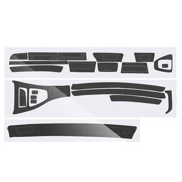 3D Matte Black Carbon Fiber Car Interior Decor Decals For BMW E90 3 Series 2... (COLOR.: GLOSSBLACK)