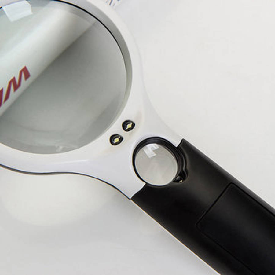 30X 12LED Lights High Magnification Magnifying Glass Double Lens Upgraded Magnifier Lamp Magnifying