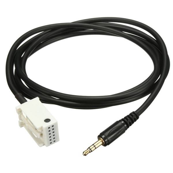 Car 3.5mm Audio Music AUX Cable Input Adapter For Mercedes Benz W203 C-class