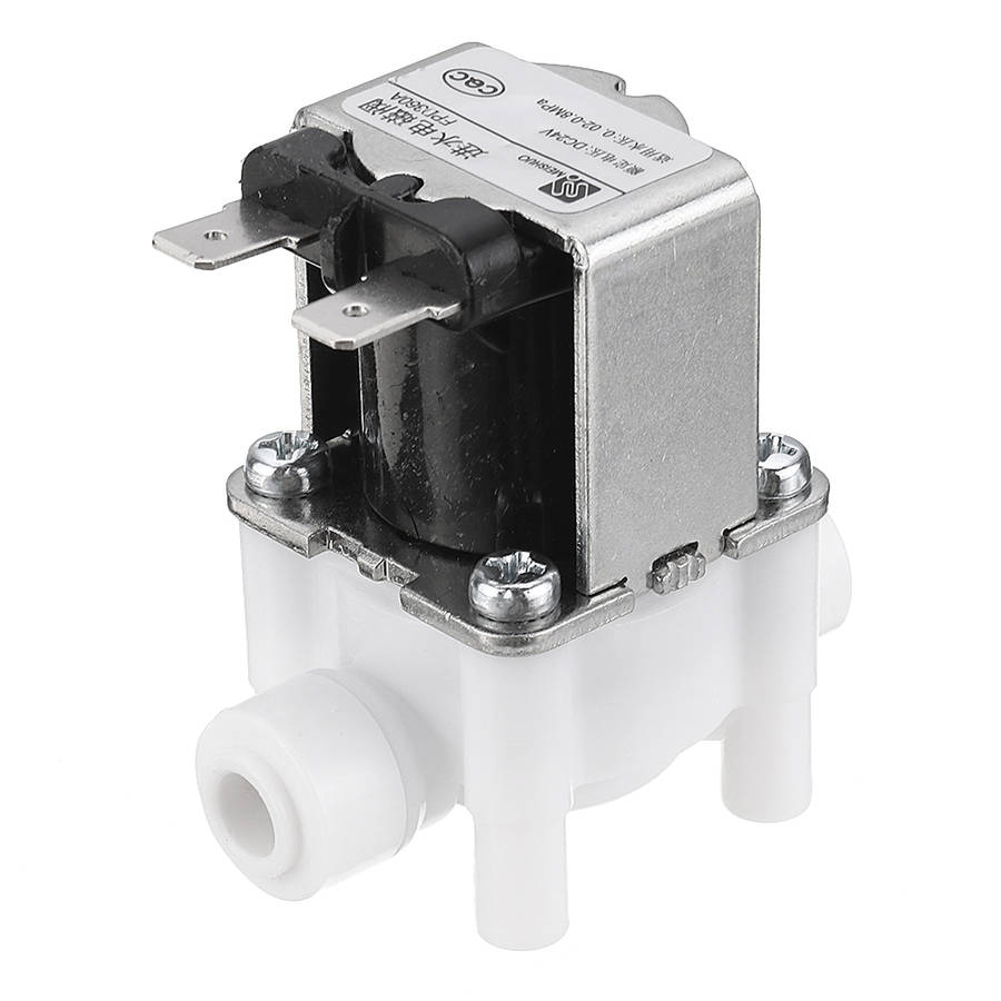 24V 1/4 Inch RO Water Purifier Inlet Water Solenoid Valve 2 Electromagnetic Valve for RO Reverse Osm