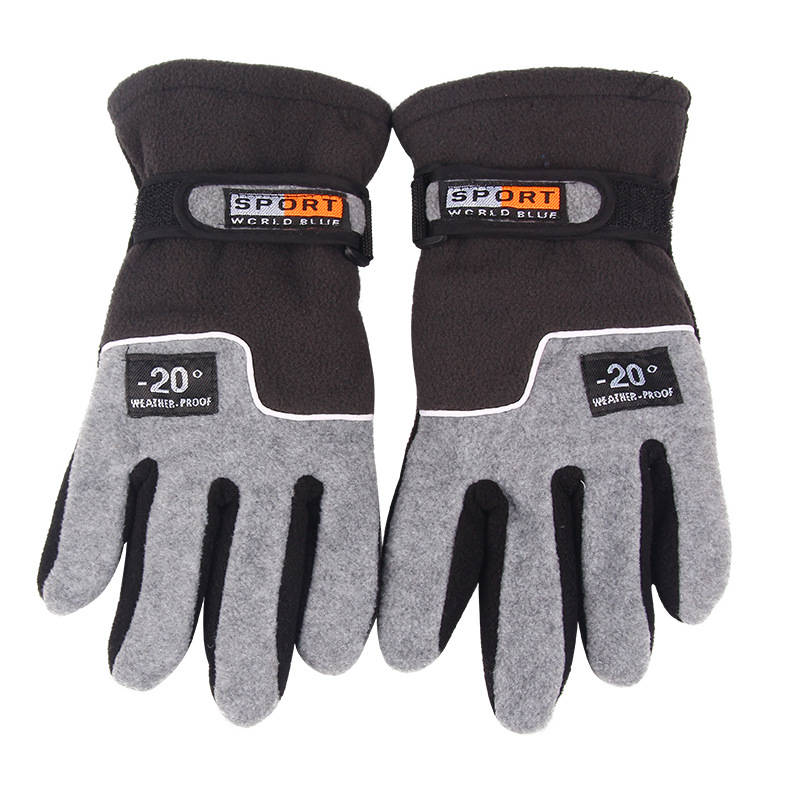 ZANLURE XY-488 25CM 56G Fleece Winter Warming Gloves Outdoor Full Palm Hiking Fishing Gloves