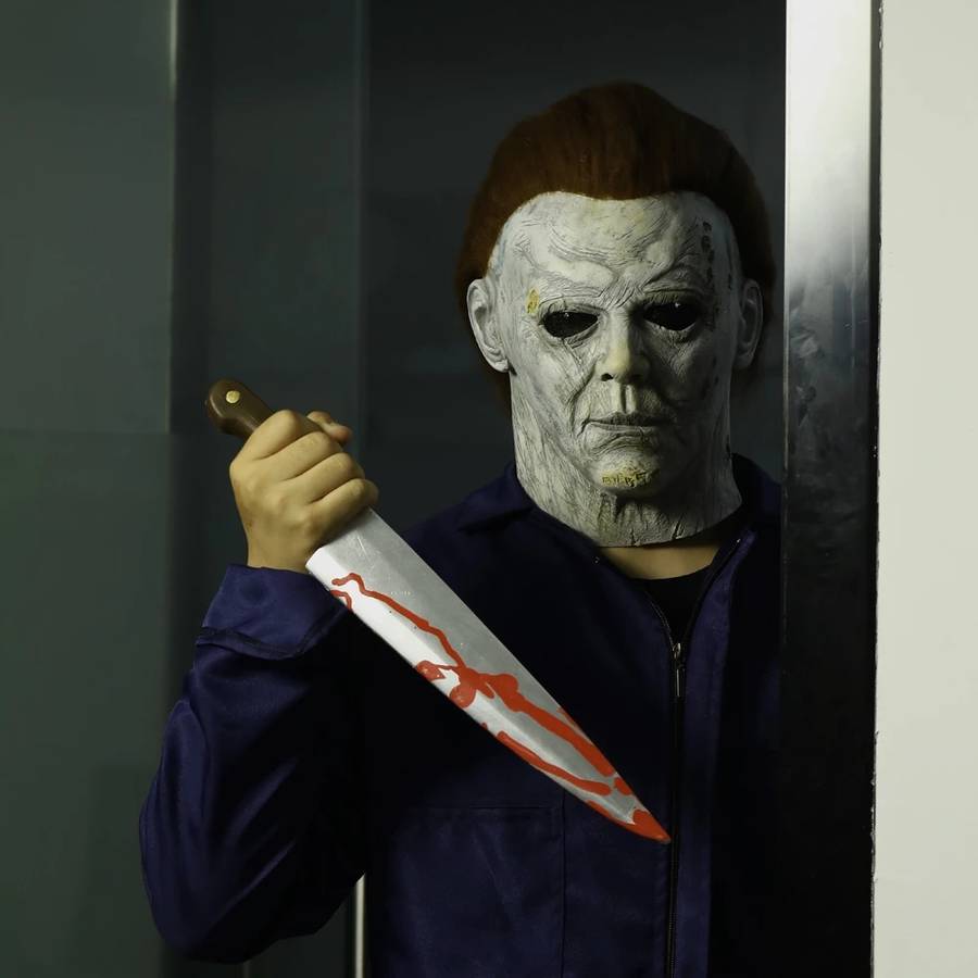 Horror Michael Myers LED Halloween Kills Mask Cosplay Scary Killer Full Face Latex Helme (color1 #2)