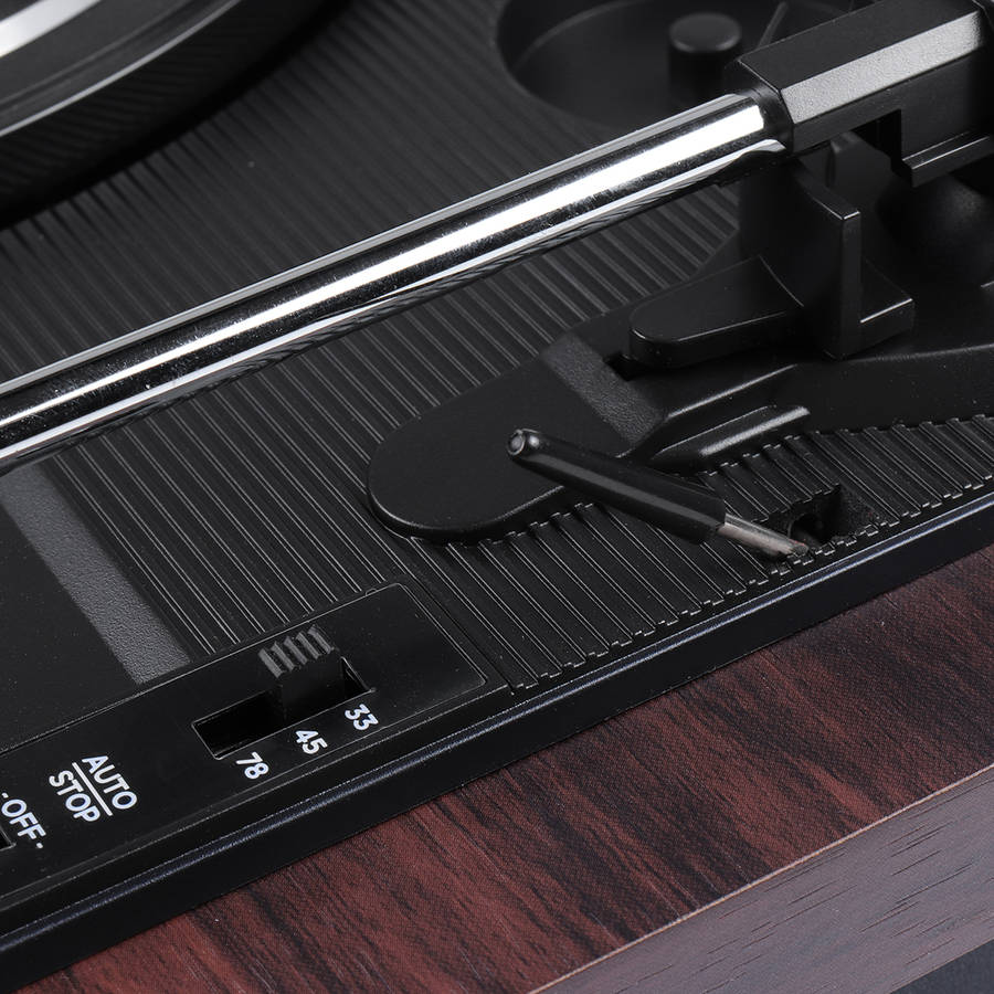 New Retro Stereo 33 45 78 Three Speed Vinyl Record Turntable Player Gramophone