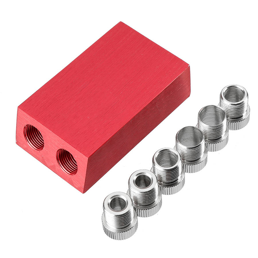 7/8Pcs Pocket Hole Jig Pocket Hole Screw Jig Dowel Drill Joinery Kit Woodworking Guid