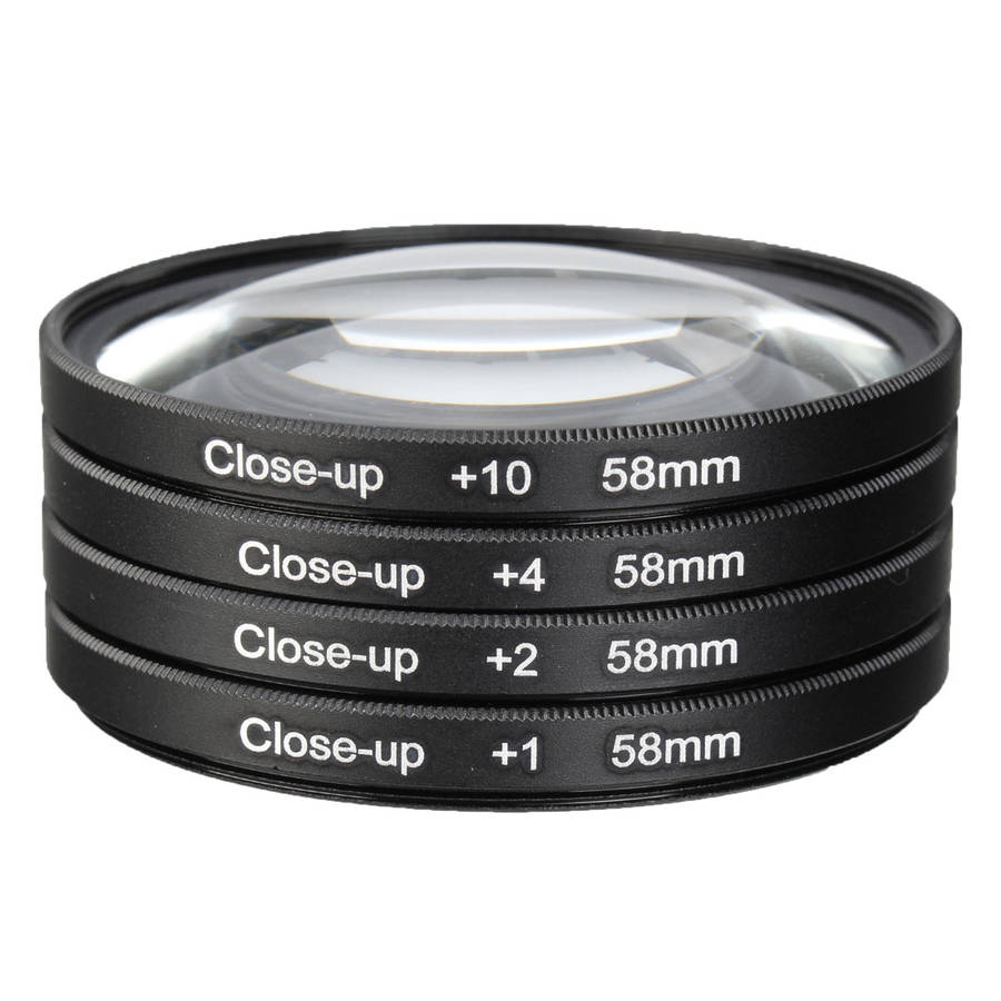 Universal 58Mm Macro Close Up Filter Lens Kit +1 +2 +4 +10 For 58Mm Camera Lens