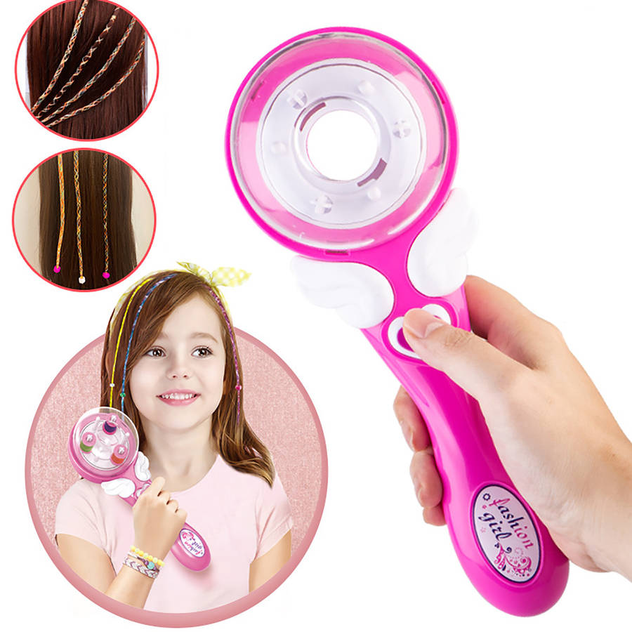 Electric Automatic Hair Braider DIY Magic Hair Braiding Machine Hair Styling Toys for Gir (Letter A)