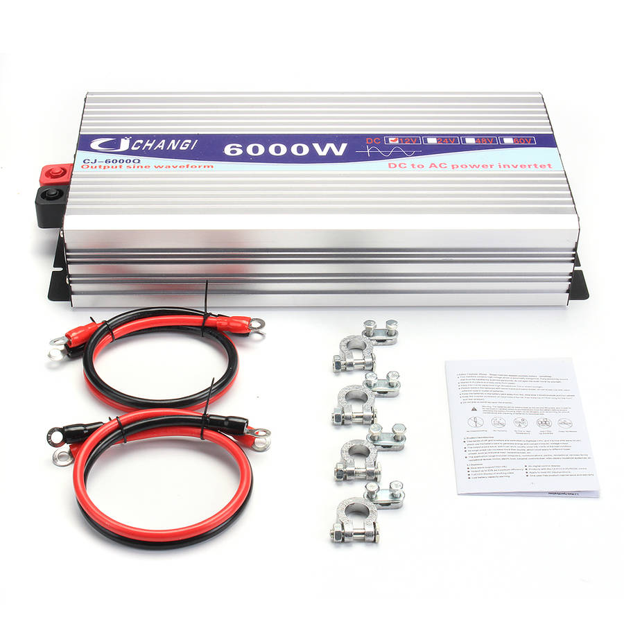 Intelligent Screen Pure Sine Wave Power Inverter 12V/24V To 220V 3000W/4000W/5000W/ (Watt 24V 3000W)